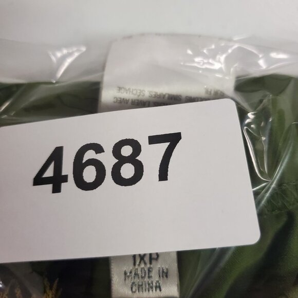 Bob Mackie Womens Wide Leg Pull On Pants Size 1X Petite Green Artsy Stretch - Picture 13 of 13